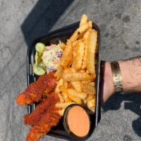 3 Pieces with Fries and Slaw · 