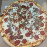 Meat Lover's Pizza · Pepperoni, sausage, ham, meatballs.