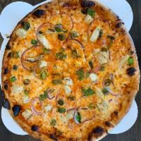Butter Masala Pizza · Hand-stretched Neapolitan crust (imported flour from Italy), chef-inspired butter masala sau...