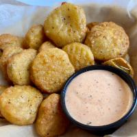 Fried Pickles · Battered Pickles, Chipotle Mayo