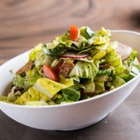 Fattoush Salad · Romaine, cucumber, tomato, fresh mint, scallion, radish, and sumac spice with lemon oil dres...