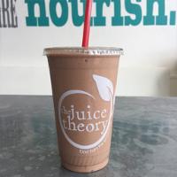 Monkey Swirl Smoothie · Coconut meat, banana, Medjool dates, almond butter, cacao powder, plant protein, and homemad...