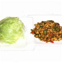 Chicken Lettuce Wrap · Served with romaine lettuce and hoisin plum sauce.