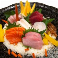 Chirashi · Chef's choice of assorted fish over sushi rice with Japanese pickle tamago. Served with soup...