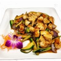 Chicken Hibachi · Includes miso soup, green salad with all-natural ginger dressing and noodles or fried rice. ...