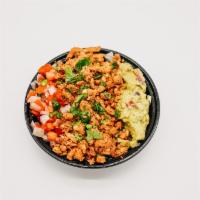 Chicken Bowl · Marinated grilled chicken breast, Spanish rice, pinto beans, lettuce, house salsa, guacamole...
