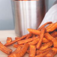 Sweet Potato Fries · Horseradish aioli.