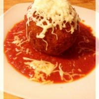 MEAT RICE  BALL & SAUCE WITH CHEESE · 