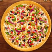VEGETABLES PIZZA · COMES W/4 TOPPINGS: BROCCOLI, MUSHROOM PEPPERS &ONIONS .