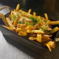 Cheese Fries · House fries and cheese sauce, scallions