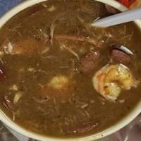 Gumbo-a la-Nola · Original Louisiana styled gumbo consisting of chicken, sausage, shrimp served with rice and ...
