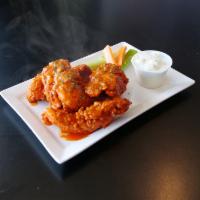 Buffalo Tenders · Served with celery, carrots and bleu cheese dressing.