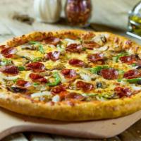 Large House Special Pizza · Pepperoni, Ham, Italian Sausage, Mushroom, Onion & Green Pepper