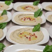 Catering Baba Ghanouje · Served with pita.