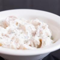 Garlic Potato Salad · Garlicky goodness! This is our most loved potato salad made with redskin potatoes, garlic, m...