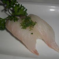 Red Snapper (tai) Sushi · 2 pieces. Red snapper.