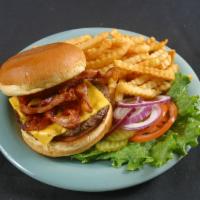 Bacon Cheeseburger · Served on a fresh baked premium bun with your choice of mayo, mustard, ketchup, lettuce, tom...