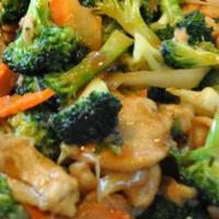 Teriyaki Chicken over Broccoli · Marinated or glazed in a soy based sauce. 