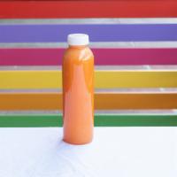Flu Fighter · Organic ginger, carrot, orange, lemon, turmeric, cayenne, black pepper