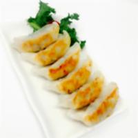 Gyoza ⭐ · Pan fried shrimp, chicken, beef , vegetable or pork dumpling.