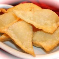 Crab Rangoon  · 6Pc.  Crab meat, scallions and seasoned cream cheese all wrapped up in a wonton, deep-fried ...