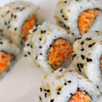 Spicy Crab Roll · Six pieces.