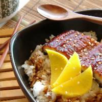 Unagi Don · Thinly sliced eel over rice. and oshiko Served with choice of miso soup or garden salad, and...
