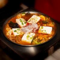 6. Healthy Veggie Hot Pot · Taiwanese Cabbage, Vermicelli, Enoki Mushroom, Tomato, Corn, Lotus Root, Fried Tofu Skin, Mu...