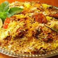 Himalayan Special Biryani · Aromatic basmati rice cooked with chicken, lamb and shrimp. Flavored with Indian herbs and s...