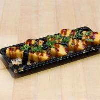 4PC Seared Tamago · The Seared Tamago is a 4 piece set that is seared with spicy mayo and then topped off with u...
