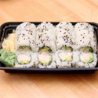 16PC California Roll · The California Roll is a 16 piece set. It contains crab salad, avocado, and sushi rice. The ...