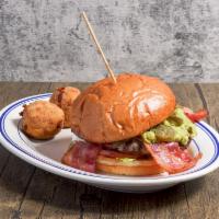 Build Your Own Burger · Lettuce, tomato and pickle spear. 