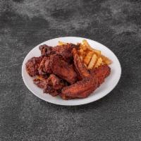 10 Piece Wings w/FF · Served with french fries.