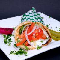 M-Grill Gyro Sandwich · With lettuce, tomato, onions and tzatziki sauce. 