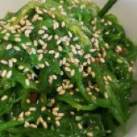 Seaweed Salad · Salad with a salty seasoned microalgae base. 