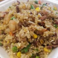 Shrimp Fried Rice · Stir-fried with shell fish.