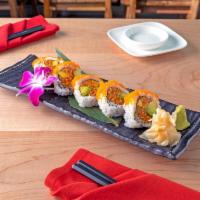 Hawaiian Fever Roll · Raw. Spicy tuna, spicy salmon, mango and avocado topped with Masago.