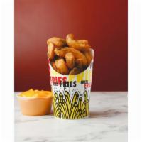 CHEESE FRIES · Original Cut SIDEWINDERS Fries, Skin On, featuring Bent Arm Ale® brand Craft Beer Batter.
Ba...