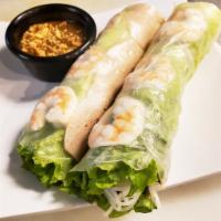 A5. Shrimp Spring Rolls · Delicious and healthy house-made Spring Roll.  Wrapped with Steamed Shrimp, Rice Noodle, Let...