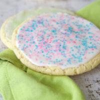 Frosted sugar cookie · The best sugar cookie you will ever taste!  Loaded with Cream Cheese frosting.