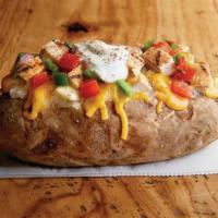 Pollo Mexicano Potato · Grilled, 100% antibiotic-free chicken breast, cheddar, sour cream, butter, pico de gallo and...