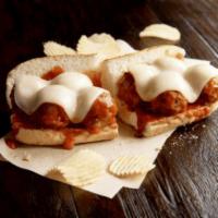 Meata Balla Sandwich · Meatballs, marinara, provolone, toasted New Orleans French bread. Served with chips or baked...