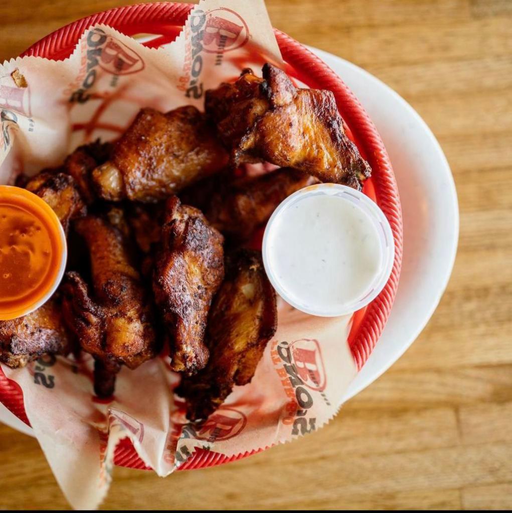 10 Wings · Bono's wings are smoked & rubbed with our special seasoning. Smother them in bbq sauce or try 'em naked