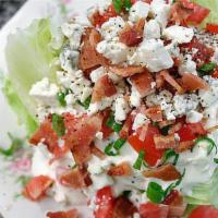 Blue Cheese · Romaine, chopped tomato, apple wood smoked bacon, blue cheese dressing, crumbled blue cheese.
