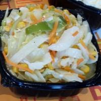 Stir-Fry Veggies  · Cabbage, bell peppers, carrots and corn sautéed to a crisp finish served as a side or a vege...