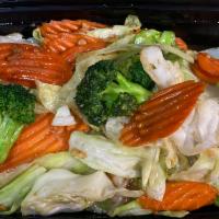 61. Mixed Vegetables · Chef's choice of vegetables in garlic oyster sauce.