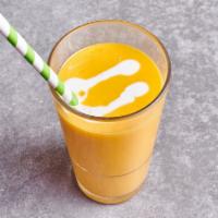 Mango Lassi · A sweetened yogurt based drink. Gluten free.