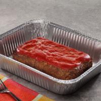 Meatloaf · Grandma's recipe made daily with a delectable mix of ground beef and pork. Serves 6 people.