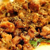 30. Cumin Lamb / 孜然羊肉 · Lamb slices flavored with cumin seeds, celery, onions, and cilantro.