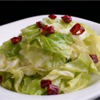 41. Shredded Cabbage / 手撕包菜 · Shredded cabbage stir fried with diried chili.